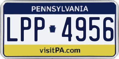 PA license plate LPP4956