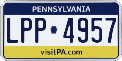 PA license plate LPP4957