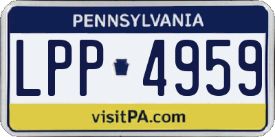 PA license plate LPP4959