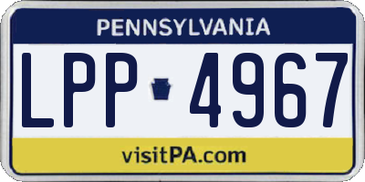 PA license plate LPP4967