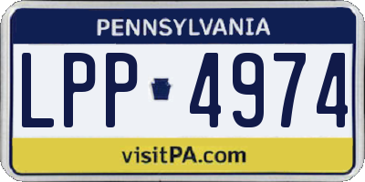 PA license plate LPP4974