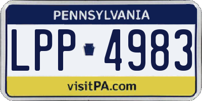 PA license plate LPP4983