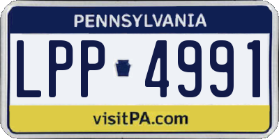 PA license plate LPP4991