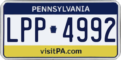 PA license plate LPP4992