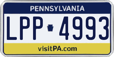 PA license plate LPP4993