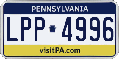PA license plate LPP4996