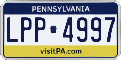PA license plate LPP4997
