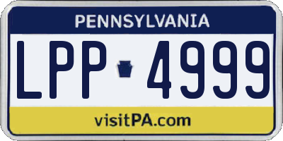 PA license plate LPP4999