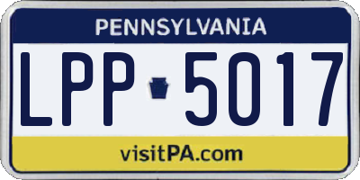 PA license plate LPP5017