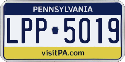 PA license plate LPP5019