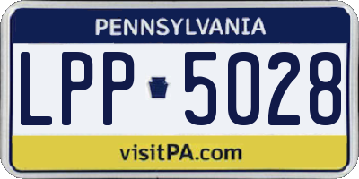 PA license plate LPP5028