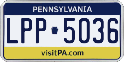 PA license plate LPP5036