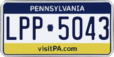 PA license plate LPP5043