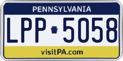 PA license plate LPP5058