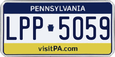 PA license plate LPP5059