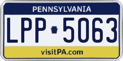 PA license plate LPP5063