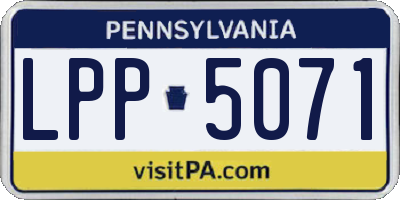 PA license plate LPP5071