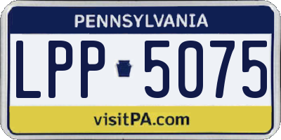 PA license plate LPP5075