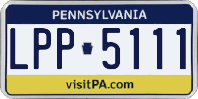 PA license plate LPP5111
