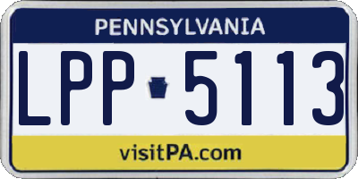 PA license plate LPP5113