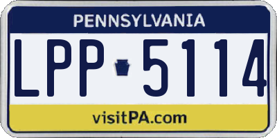 PA license plate LPP5114