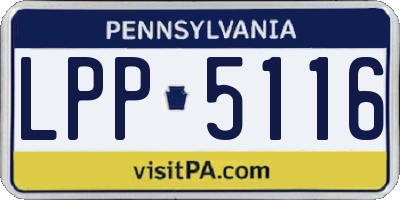 PA license plate LPP5116