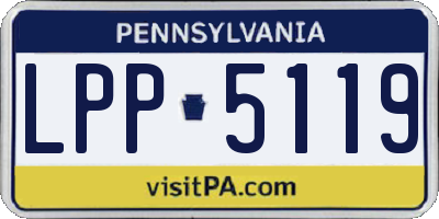 PA license plate LPP5119