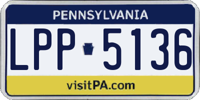 PA license plate LPP5136