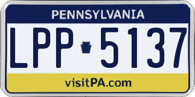 PA license plate LPP5137
