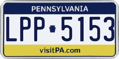 PA license plate LPP5153