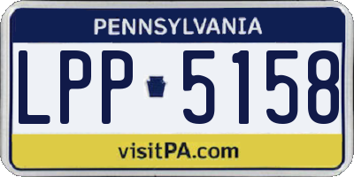 PA license plate LPP5158