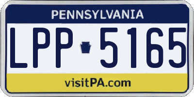 PA license plate LPP5165