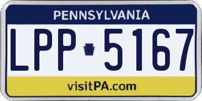 PA license plate LPP5167
