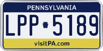 PA license plate LPP5189