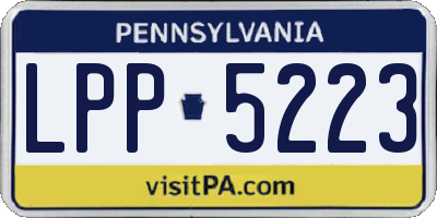 PA license plate LPP5223
