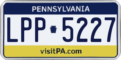 PA license plate LPP5227