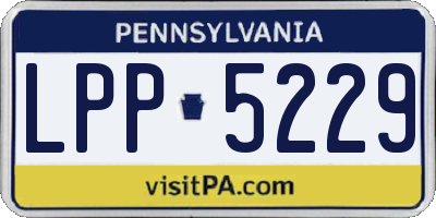 PA license plate LPP5229