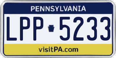 PA license plate LPP5233