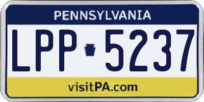 PA license plate LPP5237