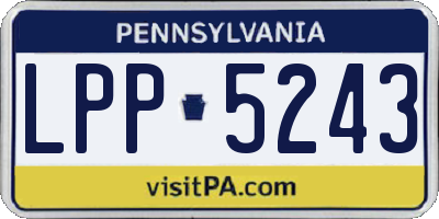 PA license plate LPP5243