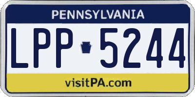 PA license plate LPP5244