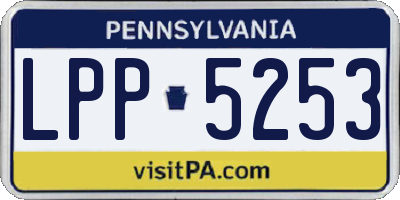 PA license plate LPP5253