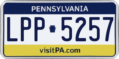 PA license plate LPP5257