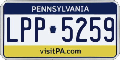 PA license plate LPP5259