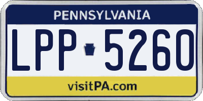 PA license plate LPP5260