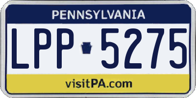 PA license plate LPP5275