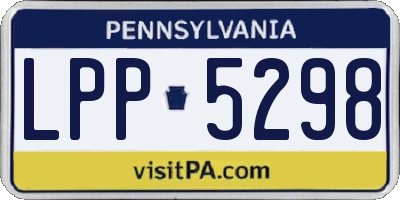 PA license plate LPP5298