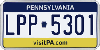 PA license plate LPP5301