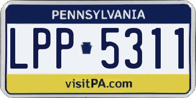 PA license plate LPP5311