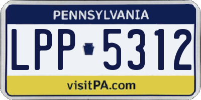PA license plate LPP5312